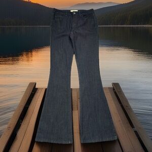 Divine Rights of Denim Flare Jeans 29 (29x34) Ink Dark Wash Blue Stretch Womens